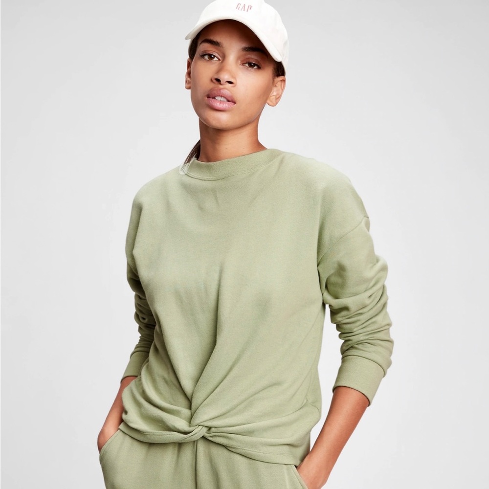 VINTAGE SOFT TWIST-FRONT CREWNECK SWEATSHIRT